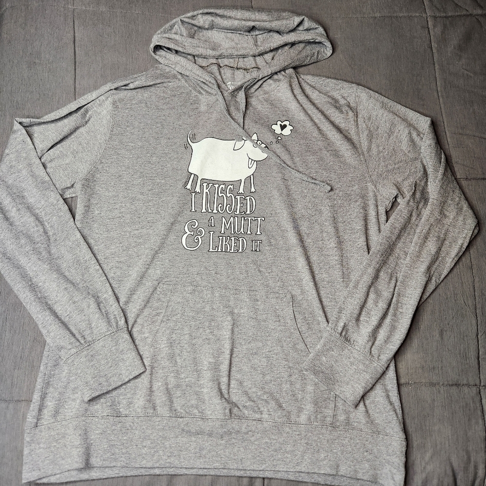 Hendrick And Co. I Kissed A Mut And Liked It Gray Sweatshirt